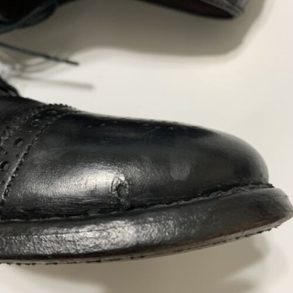 Allen Edmonds Sanford Oxfords Cap Toe Black Leather Men's Dress Shoes Size 9.5 D - Picture 10 of 12